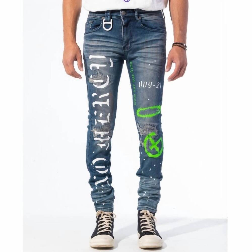NEW GALA men's accomplice denim jeans in green